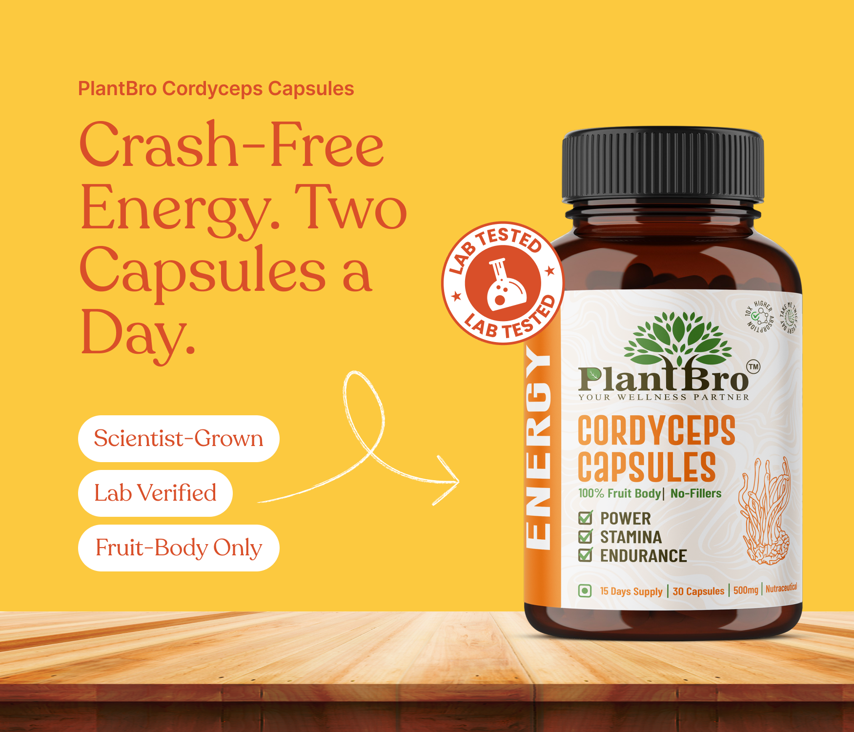 Cordyceps Capsules + Lion's Mane Capsules