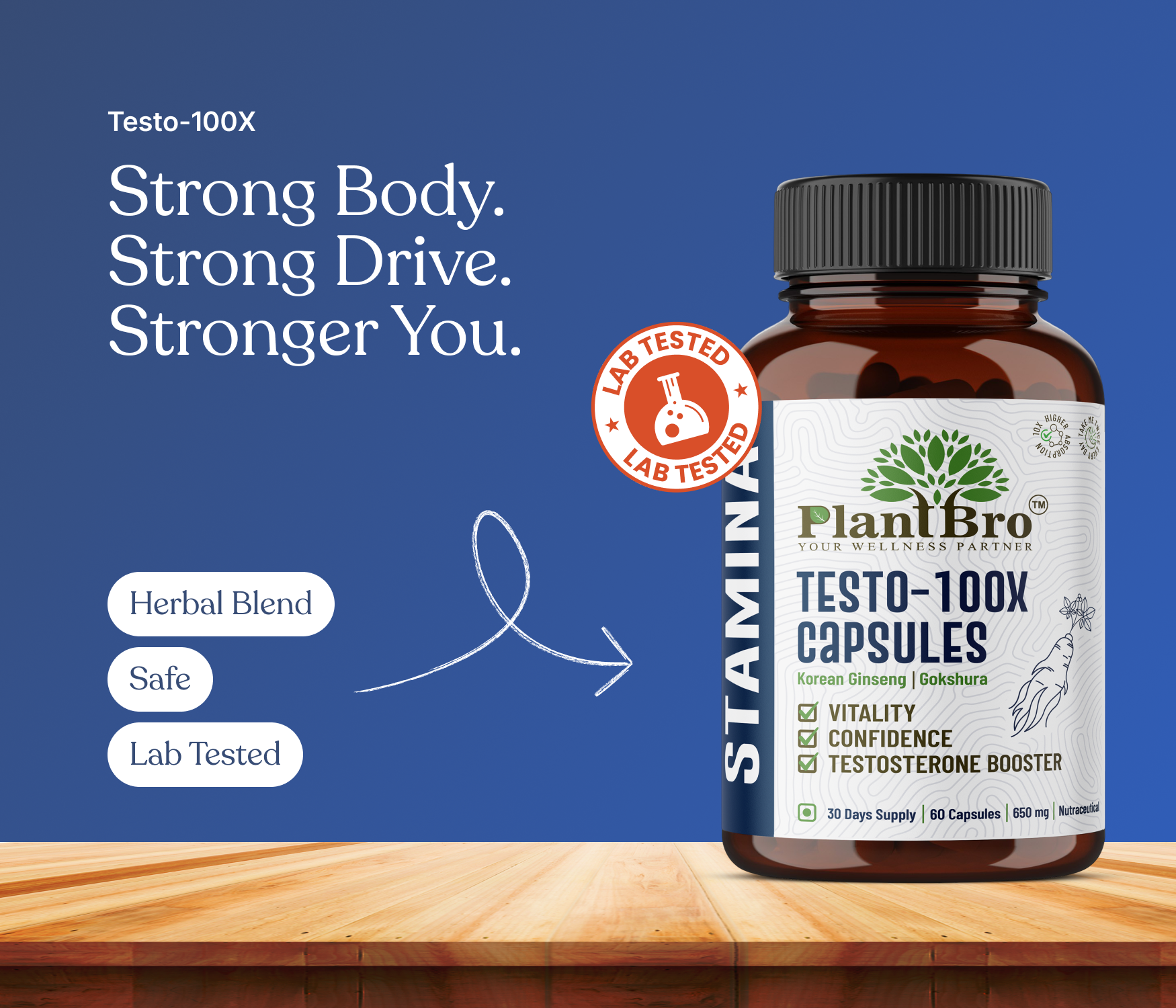 Testo-100X — Herbal Supplement for Men